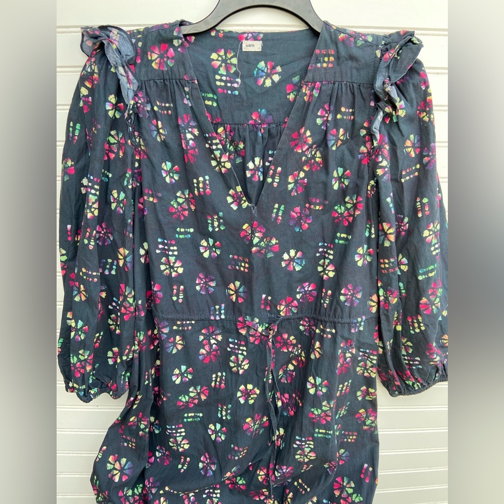 WARM Floral Long sleeve V Neck Dress